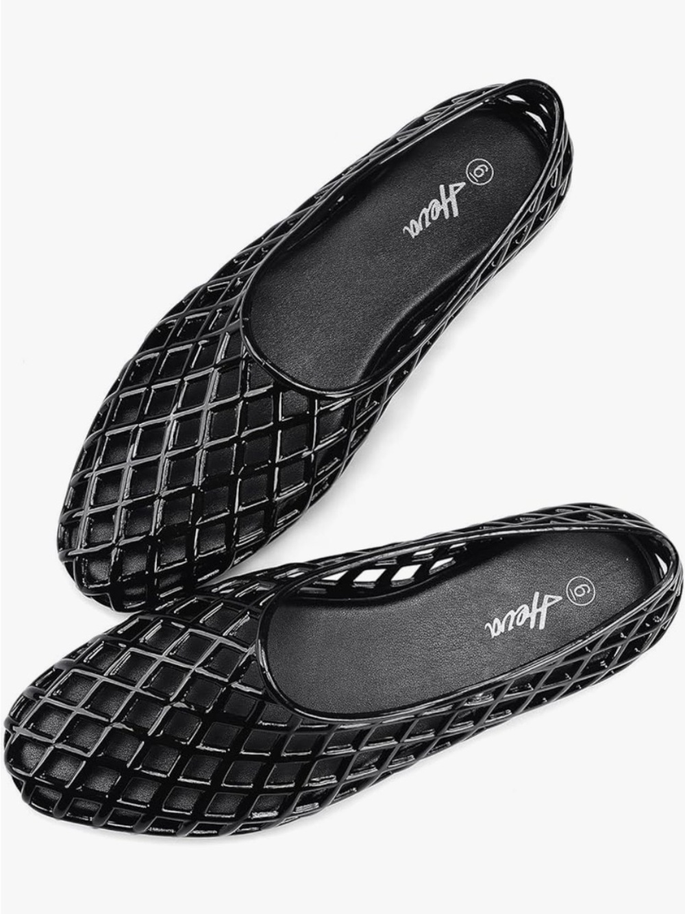 Women’s Black Gel Jelly Ballet Flats